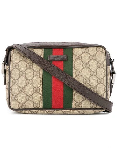 Shop Gucci Vintage Sherry Line Shoulder Bag - Brown