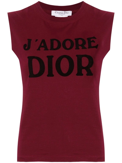 Shop Dior Christian  Vintage J'adore  Tank - Red