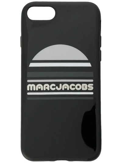 Shop Marc Jacobs Logo Print Iphone 8 Case - Black