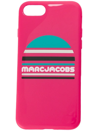 Shop Marc Jacobs Logo Print Iphone 8 Case - Pink