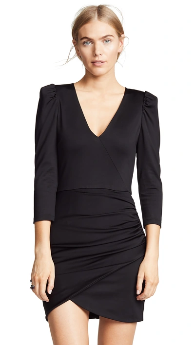 Shop Alice And Olivia Judy Ruched Dress In Black