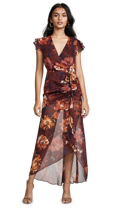 Shop Ali & Jay Made For Walking Maxi Dress In Maroon Floral