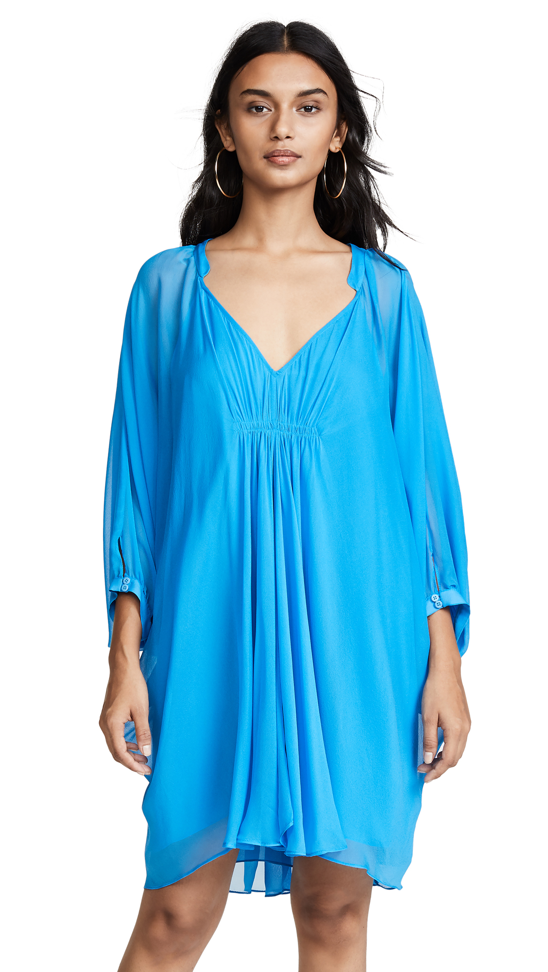 dvf fleurette silk chiffon dress