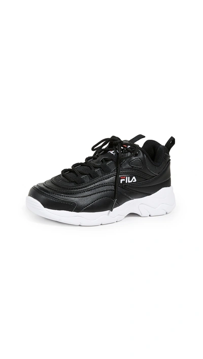 Shop Fila Ray Sneakers In Black/ Red/white