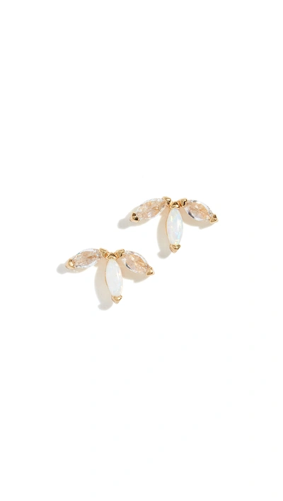 Shop Gorjana Perry Stud Earrings In Opalite