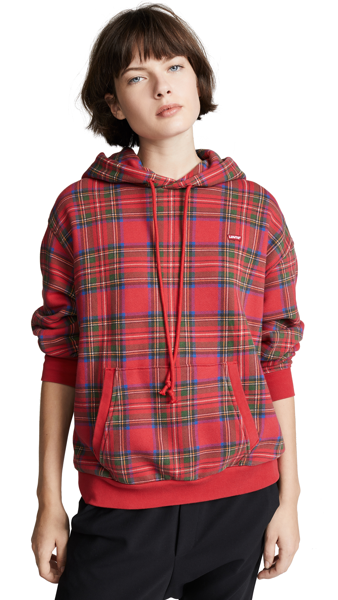 levis tartan hoodie