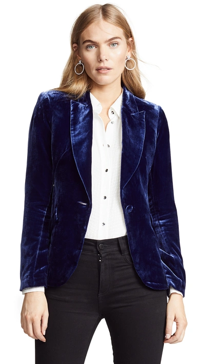 Shop L Agence Chamberlain Blazer In Navy