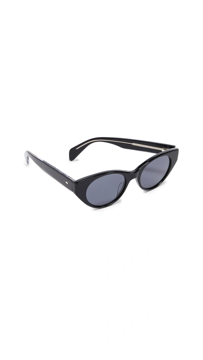 Shop Rag & Bone Thin Cat Eye Sunglasses In Black