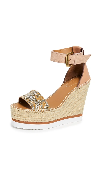 Shop See By Chloé Glyn Wedge Espadrilles In Fab Natural
