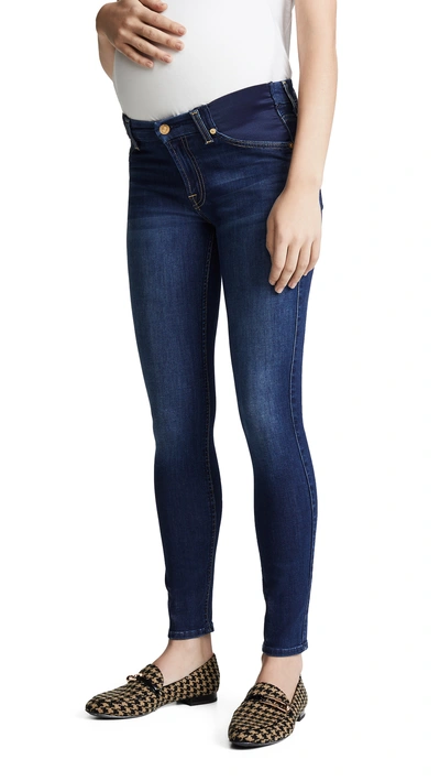 Shop 7 For All Mankind Ankle Skinny Maternity Jeans In B(air) Duchess