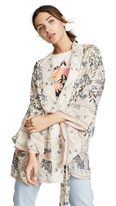 Shop Spell And The Gypsy Collective Oasis Short Kimono In Pearl