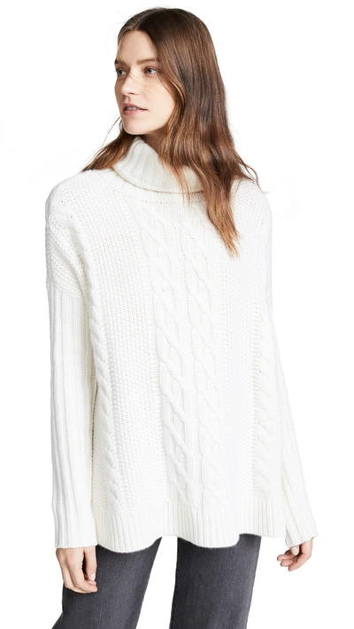 Shop Tse Cashmere Cashmere Poncho Sweater In Crème