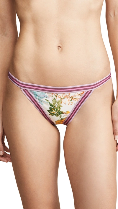 Shop Zimmermann Heathers Elastic Bikini Bottoms In Garden Floral