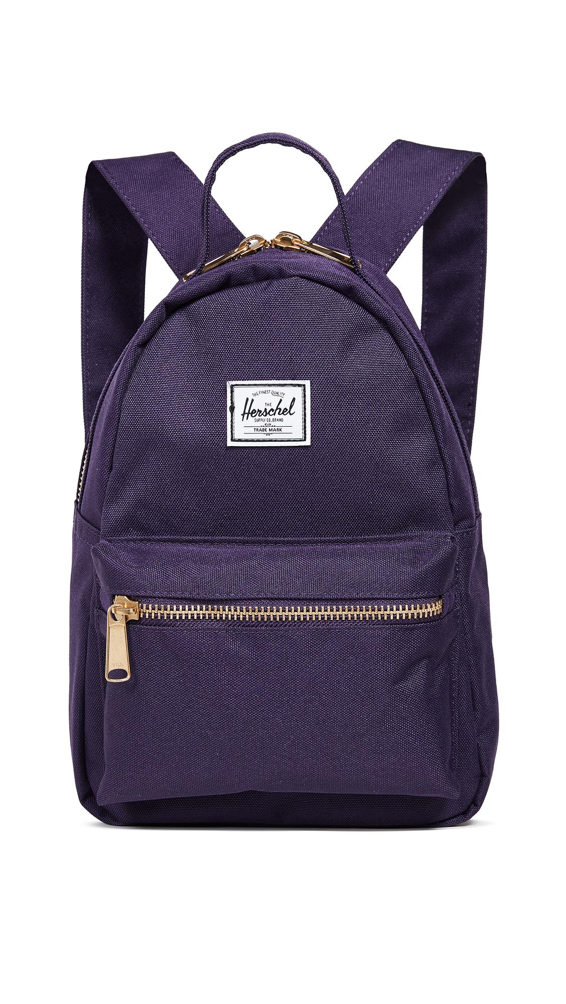 purple velvet backpack