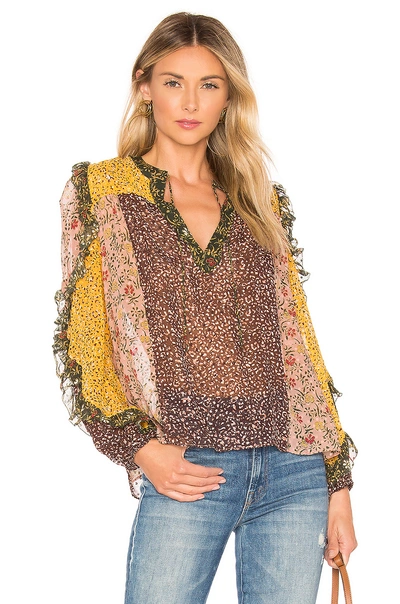 Shop Ulla Johnson Norma Blouse In Yellow