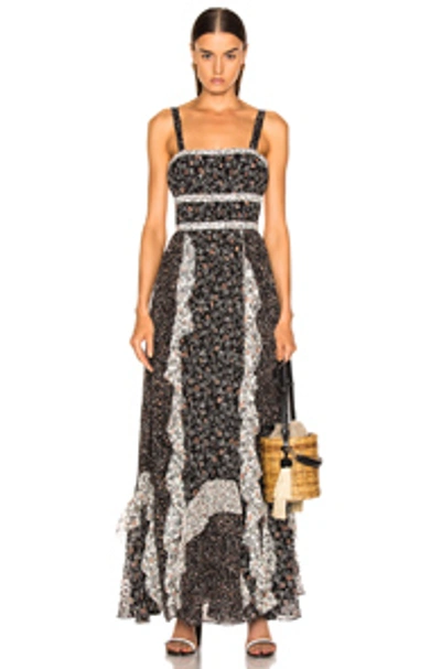 ULLA JOHNSON ULLA JOHNSON BRIE DRESS IN BLACK,FLORAL,PINK,WHITE. ULLF-WD181