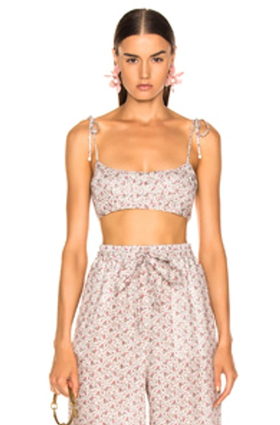 Shop Zimmermann Heathers Ditsy Bralette In Ditsy Floral