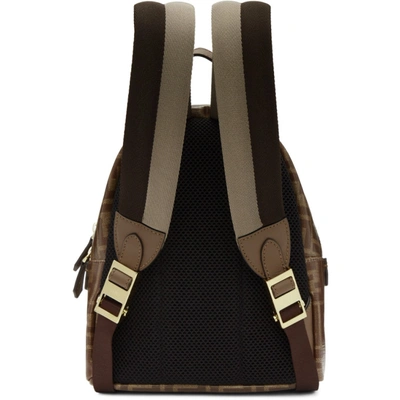 Shop Fendi Brown Mini ' Mania' Backpack