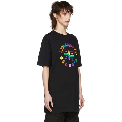 Shop Vetements Black Rainbow Flag T-shirt