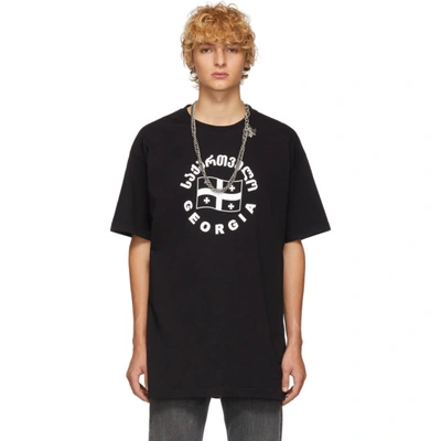 Shop Vetements Black Flag T-shirt In Blackwhite