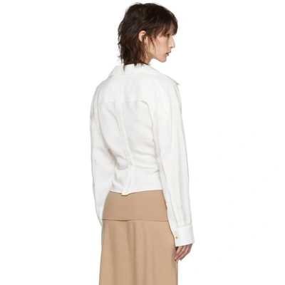 Shop Jacquemus Off-white La Chemise Ourika Blouse In Off White