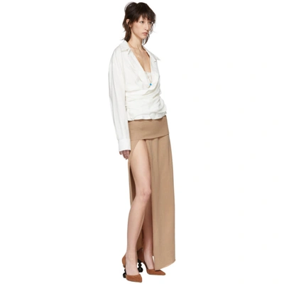 Shop Jacquemus Off-white La Chemise Ourika Blouse In Off White
