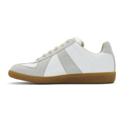 Maison Margiela Suede And Leather Sneakers In Gray
