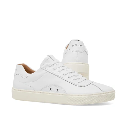 Shop Polo Ralph Lauren Court 100 Luxe Sneaker In White