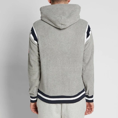 Shop Polo Ralph Lauren Usa Polar Fleece Popover Hoody In Grey