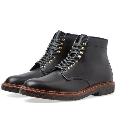 Shop Alden Shoe Company Alden Round Toe Boot In Black