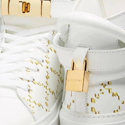 Shop Buscemi Monogram 100mm Sneaker In White