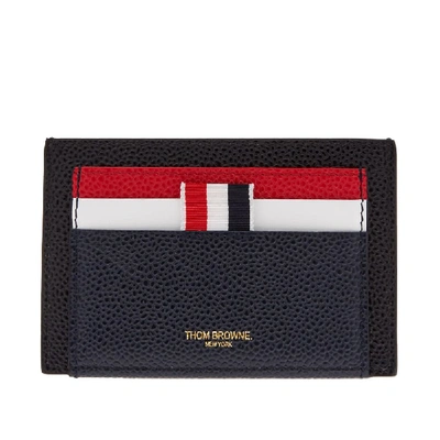 Shop Thom Browne Double Sided Card Holder In Black