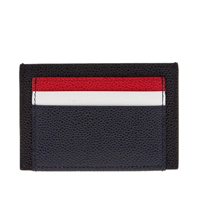 Shop Thom Browne Double Sided Card Holder In Black
