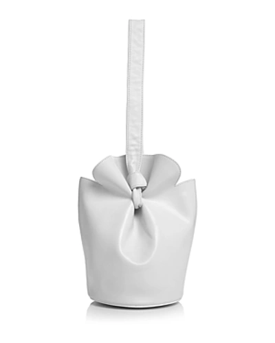 Shop Elizabeth And James French Fry Leather Bucket Bag In White