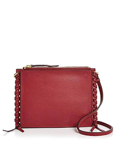 Shop Annabel Ingall Everly Pebbled Leather Crossbody In Barberry/gold
