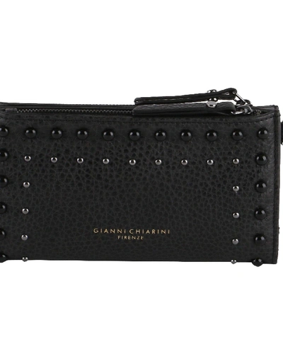 Shop Gianni Chiarini Grained Leather Wallet In Black