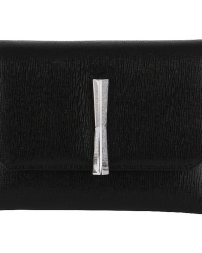 Shop Gianni Chiarini Saffiano Leather Wallet In Black