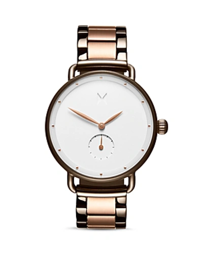 Shop Mvmt Bloom Jaded Rose Watch, 36mm In White/rose Gold