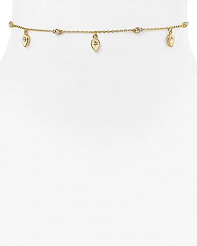 Shop Jules Smith Arya Choker Necklace, 12 In Gold/clear
