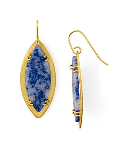 Shop Stephanie Kantis Seethru Earrings In Blue/gold