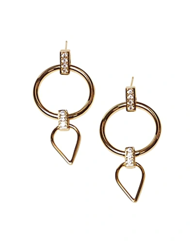 Shop Jules Smith Open Wire Link Earrings In Gold/clear