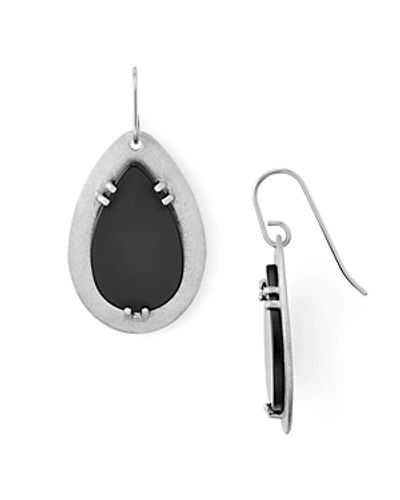 Shop Stephanie Kantis Rain Large Earrings In Silver/black
