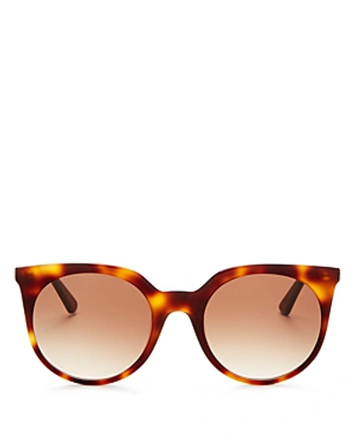 Shop Mcq By Alexander Mcqueen Mcq Alexander Mcqueen Women's Cat Eye Sunglasses, 52mm In Havana/brown