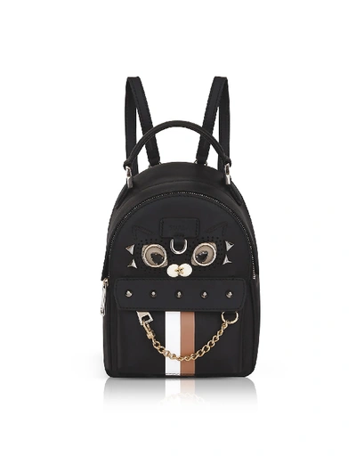 Shop Furla Black Favola Mini Backpack W/studs