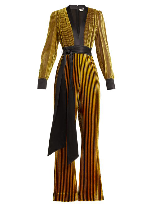 dvf velvet jumpsuit