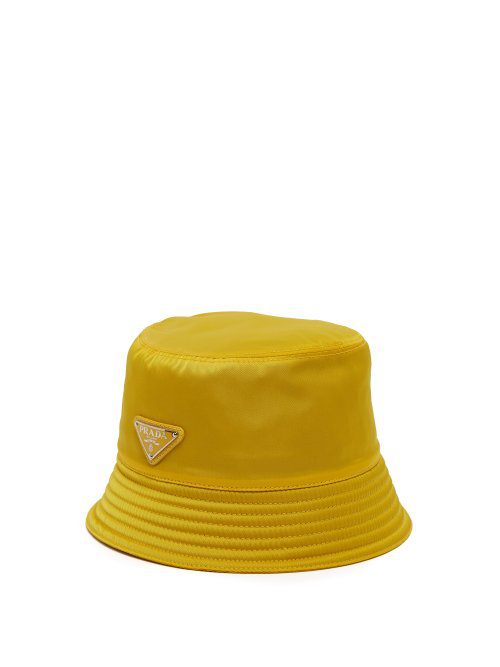 yellow prada bucket hat