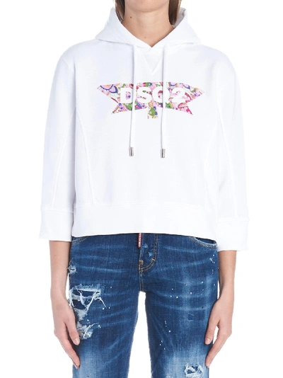 Shop Dsquared2 Hoodie In White