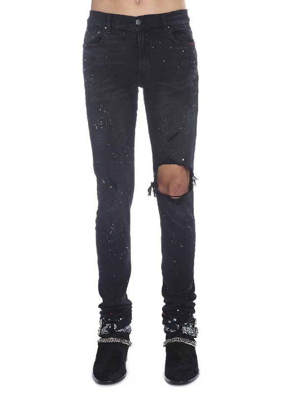amiri artist broken jeans