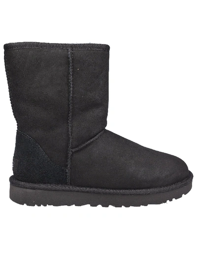 Shop Ugg Fur Trim Boots In Black