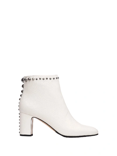 Shop Ninalilou Ankle Boots With Studs In Panna